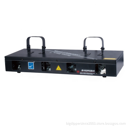 BigDipper Sound Activated Stage Lights,4 Lens RGBP Color Laser Light 100 Multi-Patterns for Disco DJ Party B102RGB/4